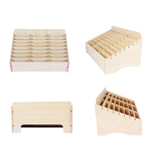 Load image into Gallery viewer, 2 PCS Wooden Conference Classroom Mobile Phone Organizer Desktop Storage Box, White Oak 24 Grid