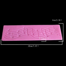 Load image into Gallery viewer, 2 PCS Note Cake Decoration Silicone Mould Fondant Cake Tool Baking DIY Mould, Note Shape