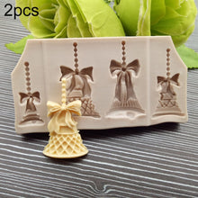 Load image into Gallery viewer, 2 PCS Christmas Bells Chocolate Candy Cookie Cake Decorating Tools DIY Baking Fondant Food Grade Silicone Mold, Christmas Bells