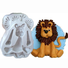Load image into Gallery viewer, 2 PCS 3D Animal Shape Silicone Form Fondant Cake Biscuit Molds, 3D Animal Shape(Lion), 3D Animal Shape(Giraffe), 3D Animal Shape(Rabbit), 3D Animal Shape(Monkey)