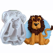 Load image into Gallery viewer, 2 PCS 3D Animal Shape Silicone Form Fondant Cake Biscuit Molds, 3D Animal Shape(Lion), 3D Animal Shape(Giraffe), 3D Animal Shape(Rabbit), 3D Animal Shape(Monkey)