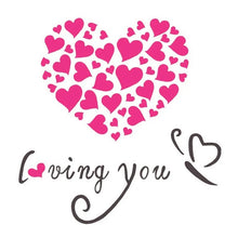 Load image into Gallery viewer, Love Heart DIY Removable Wall Stickers Room Decor 3d Wall Stickers, Size: 40cm x 40cm