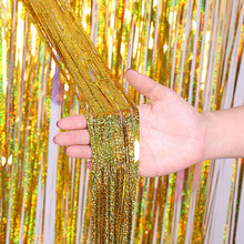 Load image into Gallery viewer, Laser Rain Tinsel Foil Curtain Birthday Party Decoration Tassel Wall,, 1x1m, 1x2m, 1x2.5m, 1x3m, 1x4m