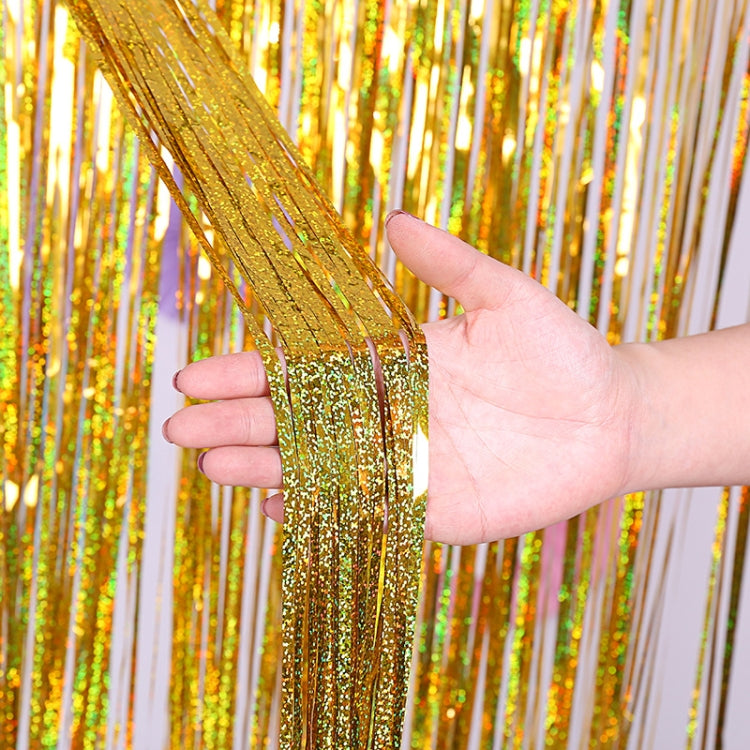 Laser Rain Tinsel Foil Curtain Birthday Party Decoration Tassel Wall,, 1x1m, 1x2m, 1x2.5m, 1x3m