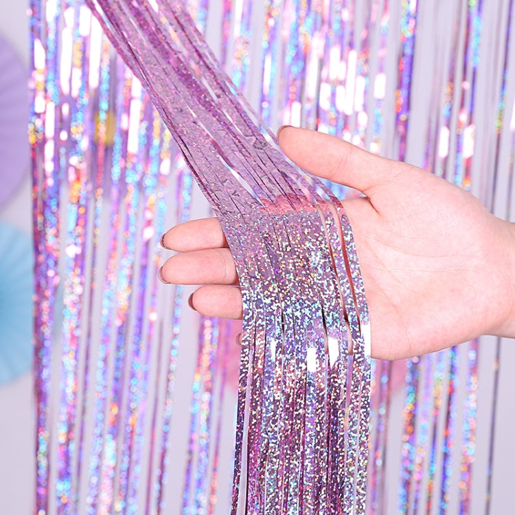 Laser Rain Tinsel Foil Curtain Birthday Party Decoration Tassel Wall,, 1x1m, 1x2m, 1x2.5m, 1x3m, 1x4m