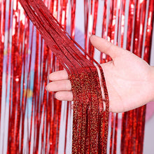 Load image into Gallery viewer, Laser Rain Tinsel Foil Curtain Birthday Party Decoration Tassel Wall,, 1x1m, 1x2m, 1x2.5m, 1x3m, 1x4m