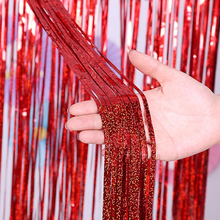 Laser Rain Tinsel Foil Curtain Birthday Party Decoration Tassel Wall,, 1x1m, 1x2m, 1x2.5m, 1x3m