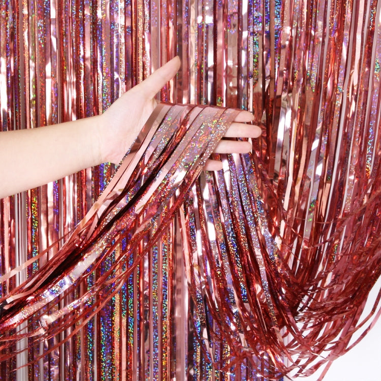 Laser Rain Tinsel Foil Curtain Birthday Party Decoration Tassel Wall,, 1x1m, 1x2m, 1x2.5m, 1x3m