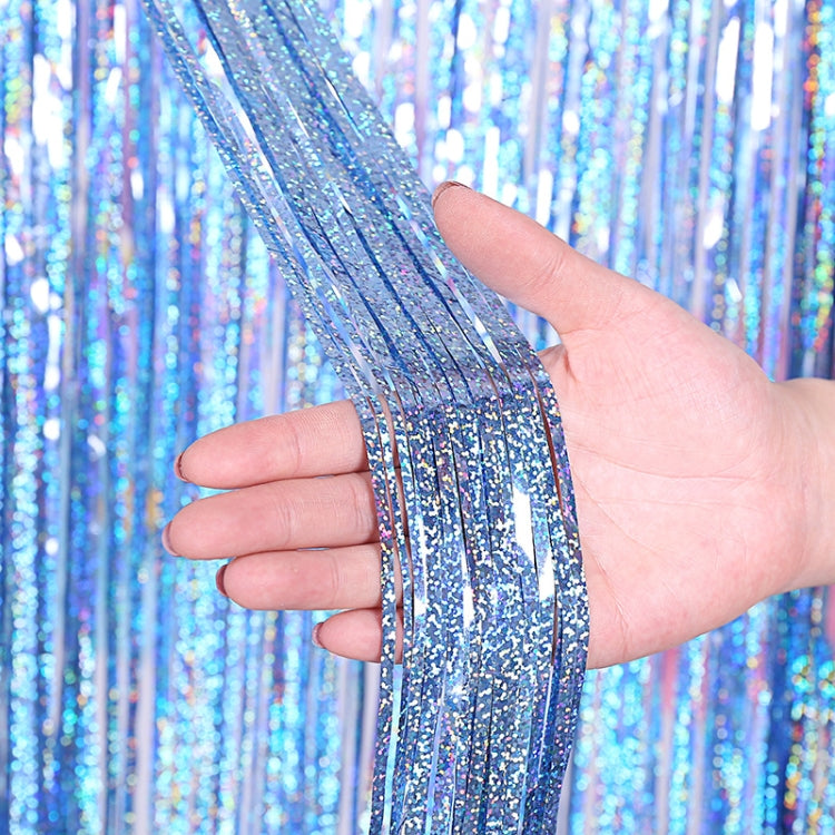 Laser Rain Tinsel Foil Curtain Birthday Party Decoration Tassel Wall,, 1x1m, 1x2m, 1x2.5m, 1x3m, 1x4m