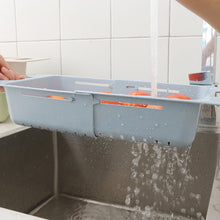 Load image into Gallery viewer, Adjustable Dish Drainer Sink Drain Basket Washing Vegetable Fruit Plastic Drying Rack