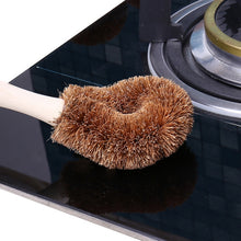 Load image into Gallery viewer, 10 PCS Natural Coconut Palm Non-stick Oil Long Handle Pot Brush Cleaning Brush Kitchen Cleaning Tool, Coconut Palm Brush