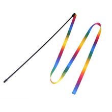 Load image into Gallery viewer, Cat Toy Rainbow Cloth Strip Funny Cat Stick, Rainbow Cloth Strip