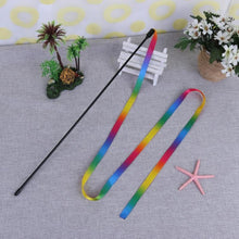 Load image into Gallery viewer, Cat Toy Rainbow Cloth Strip Funny Cat Stick, Rainbow Cloth Strip