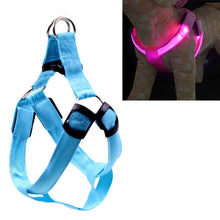 Load image into Gallery viewer, Double Sided LED Light Pet Harness Nylon Cat Dog Chest Strap Leash, XS, S, M, L, XL