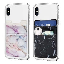 Load image into Gallery viewer, Marble Pattern Road Stretch Phone Back Plastic Card Holder Sticky Phone Clip