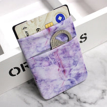 Load image into Gallery viewer, Marble Pattern Road Stretch Phone Back Plastic Card Holder Sticky Phone Clip