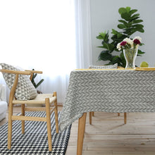Load image into Gallery viewer, Literary Fresh Geometric Cotton Linen Tablecloth Gray Arrow Rectangular Coffee Table Cloth Desk Cloth, 60x60cm, 90x90cm, 100x140cm, 140x140cm, 140x160cm, 140x180cm, 140x200cm, 140x220cm, 140x250cm