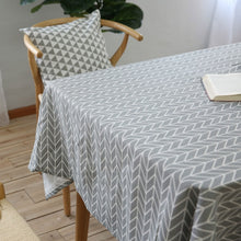 Load image into Gallery viewer, Literary Fresh Geometric Cotton Linen Tablecloth Gray Arrow Rectangular Coffee Table Cloth Desk Cloth, 60x60cm, 90x90cm, 100x140cm, 140x140cm, 140x160cm, 140x180cm, 140x200cm, 140x220cm, 140x250cm