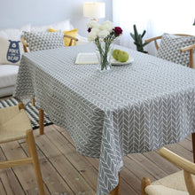 Load image into Gallery viewer, Literary Fresh Geometric Cotton Linen Tablecloth Gray Arrow Rectangular Coffee Table Cloth Desk Cloth, 60x60cm, 90x90cm, 100x140cm, 140x140cm, 140x160cm, 140x180cm, 140x200cm, 140x220cm, 140x250cm
