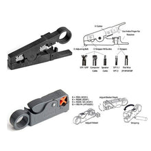 Load image into Gallery viewer, Three-purpose Network Cable Clamp Tester Hand Tool Set Home Network Repair Kit, 12 in 1