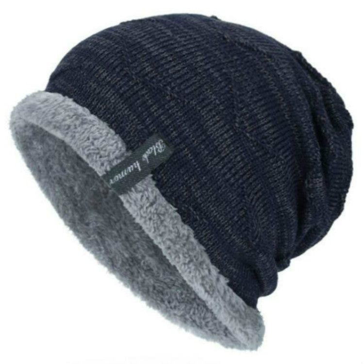 Winter Male Plus Velvet Warm Wool Hat Outdoor Sports Ski Knit Hat