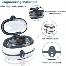 Load image into Gallery viewer, VGT-800 600ml Low Noise Vacuum Cleaner Ultrasonic Cleaner with SUS304 Tank for Home Jewelry Eyeglass Watch, UK Plug, EU Plug, US Plug