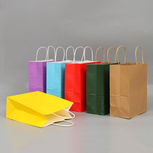 Load image into Gallery viewer, 10 PCS Elegant Kraft Paper Bag With Handles for Wedding/Birthday Party/Jewelry/Clothes, 16x22x8cm, 22x27x11cm, 12x15x6cm, 26x33x12cm, 32x25x11cm, 42x31x12cm