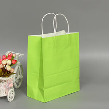 Load image into Gallery viewer, 10 PCS Elegant Kraft Paper Bag With Handles for Wedding/Birthday Party/Jewelry/Clothes, 16x22x8cm, 22x27x11cm, 12x15x6cm, 26x33x12cm, 32x25x11cm, 42x31x12cm
