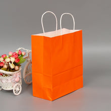Load image into Gallery viewer, 10 PCS Elegant Kraft Paper Bag With Handles for Wedding/Birthday Party/Jewelry/Clothes, 16x22x8cm, 22x27x11cm, 12x15x6cm, 26x33x12cm, 32x25x11cm, 42x31x12cm