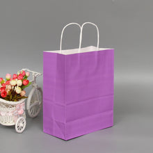 Load image into Gallery viewer, 10 PCS Elegant Kraft Paper Bag With Handles for Wedding/Birthday Party/Jewelry/Clothes, 16x22x8cm, 22x27x11cm, 12x15x6cm, 26x33x12cm, 32x25x11cm, 42x31x12cm