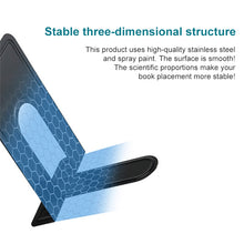Load image into Gallery viewer, 2 PCS Simple Metal Bookend Support Frame Non Slip Book Stand Desktop Organizer