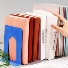 Load image into Gallery viewer, 2 PCS Simple Metal Bookend Support Frame Non Slip Book Stand Desktop Organizer
