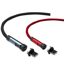 Load image into Gallery viewer, CC57 540 Degrees Rotary Magnetic Fast Charging Data Cable, 1m + 8Pin + Red, 2m + 8Pin + Red, 1m + 8Pin + Black, 2m + 8Pin + Black