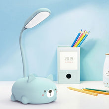 Load image into Gallery viewer, Cartoon Cat Design LED Eye Protection Reading Lamp USB Rechargeable Desk Lamp, Blue, White, Green, Pink