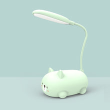 Load image into Gallery viewer, Cartoon Cat Design LED Eye Protection Reading Lamp USB Rechargeable Desk Lamp, Blue, White, Green, Pink