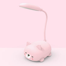 Load image into Gallery viewer, Cartoon Cat Design LED Eye Protection Reading Lamp USB Rechargeable Desk Lamp, Blue, White, Green, Pink