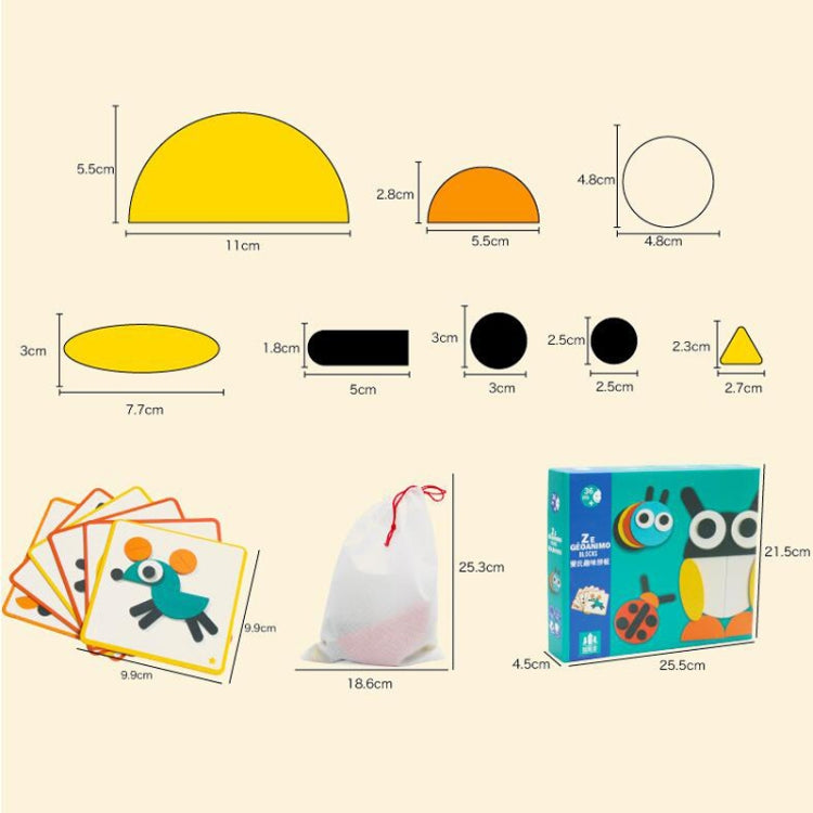 Creative Montessori Fun Children Puzzle Toys Baby Early Education Multi-functional Puzzle DIY Tangram