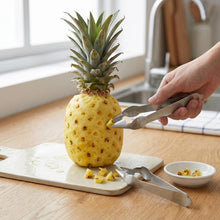 Load image into Gallery viewer, 3 PCS Stainless Steel Non-slip Tip Open Blade Pineapple Clip Fruit Eye Digger, 13.5×3.5cm Stainless Steel Pattern, 13.5×3.5cm Endless Steel Nail