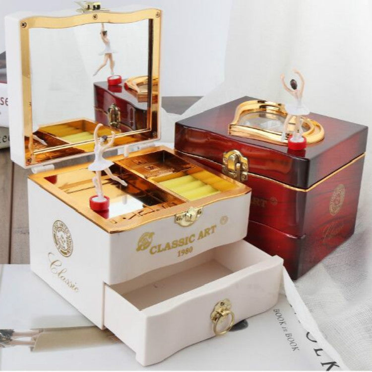 YL2047 Classic Nostalgic Music Box Dancing Girl Clockwork Simulation Eight-toneJewelry Box
