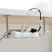 Load image into Gallery viewer, Cable Wire Rack Table Bottom Hanging Basket Shelf Organizing Plug-in Cable Board Storage Rack