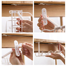 Load image into Gallery viewer, Cable Wire Rack Table Bottom Hanging Basket Shelf Organizing Plug-in Cable Board Storage Rack