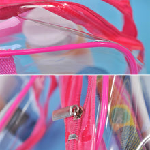 Load image into Gallery viewer, Portable Travel Zip Look PVC Bags Waterproof Transparent Makeup Storage Bag, S, M, L, 3Pcs Set