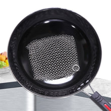 Load image into Gallery viewer, Stainless Steel Square Cast Iron Cleaner Pot Brush Scrubber Home Cookware Kitchen Cleaning Tool, 4×4inch, 5×5inch, 6×6inch, 7×7inch, 8×8inch, 8×6inch