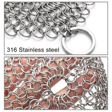 Load image into Gallery viewer, Stainless Steel Square Cast Iron Cleaner Pot Brush Scrubber Home Cookware Kitchen Cleaning Tool, 4×4inch, 5×5inch, 6×6inch, 7×7inch, 8×8inch, 8×6inch
