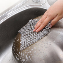 Load image into Gallery viewer, Stainless Steel Square Cast Iron Cleaner Pot Brush Scrubber Home Cookware Kitchen Cleaning Tool, 4×4inch, 5×5inch, 6×6inch, 7×7inch, 8×8inch, 8×6inch