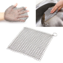 Load image into Gallery viewer, Stainless Steel Square Cast Iron Cleaner Pot Brush Scrubber Home Cookware Kitchen Cleaning Tool, 4×4inch, 5×5inch, 6×6inch, 7×7inch, 8×8inch, 8×6inch