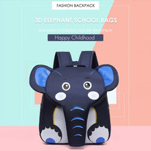 Load image into Gallery viewer, Elephant School Backpack for Children Cute 3D Animal Kids School Bags Boys Girls Schoolbag