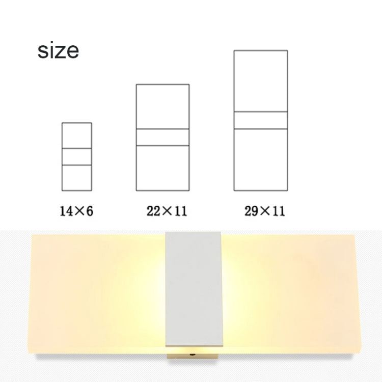 LED Bedroom Bedside Wall Aisle Balcony Wall Lamp, 22×11cm Right Angle White, 29×11cm Right Angle White