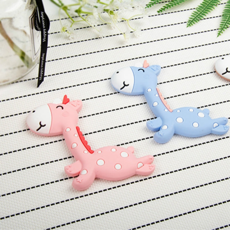 Cartoon Fawn Baby Teether Training Bite Molar Rod Silicone Toy Mother and Baby Supplies, Fawn Brown, Fawn Pink, Fawn Blue