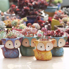 Load image into Gallery viewer, Ceramic Fleshy Flower Pot Succulent Thumb Pot Fox Flower Pot, Random Color Delivery (Without Plants), Fox Flower Pot